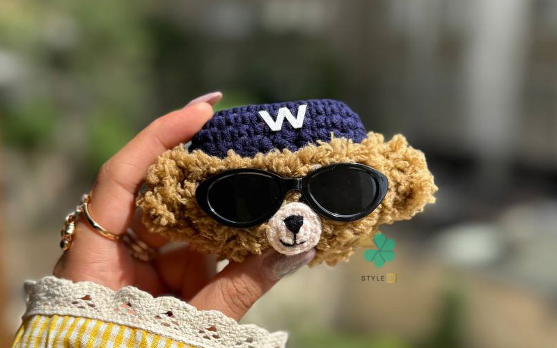 خرید کاور ایرپاد خرس عینکی با کلاه Wilson - نرم و شیک