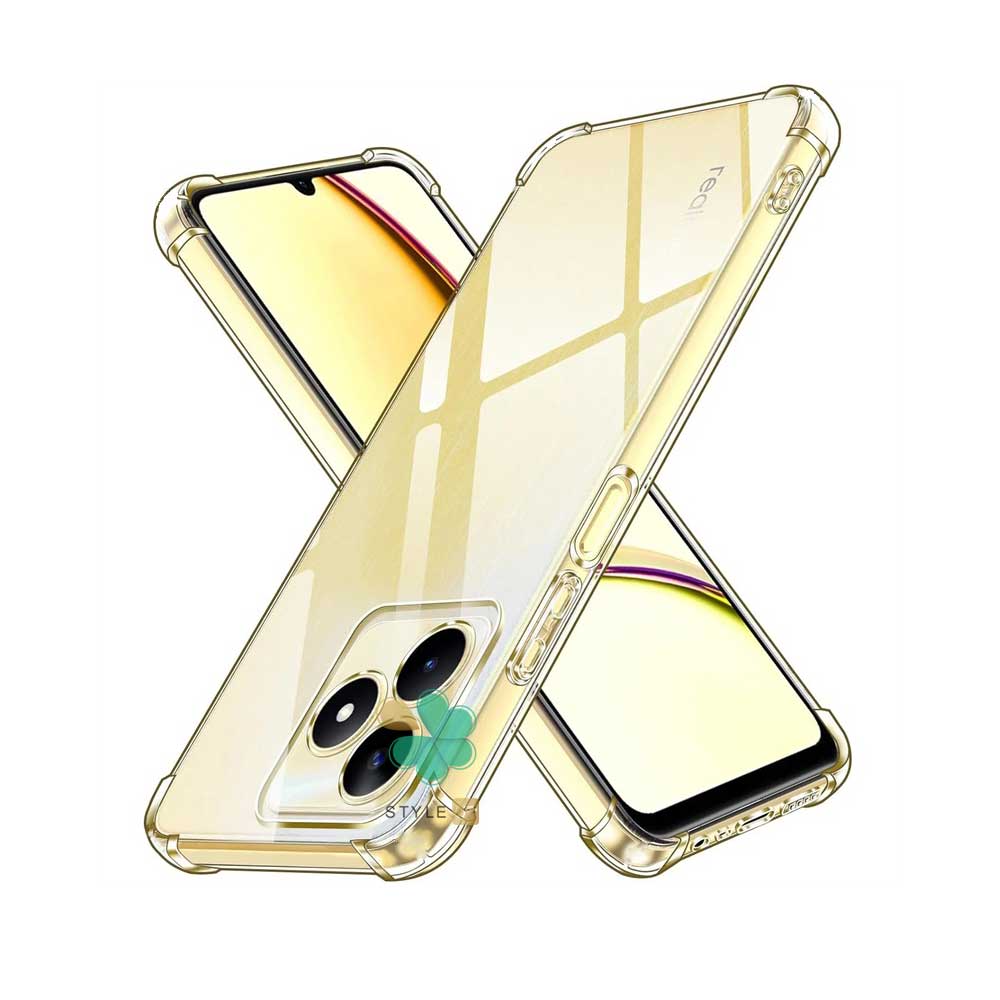 Shockproof Airbag Clear Tpu Cover Case For Realme C53 خرید کاور گوشی ژله ای کپسول دار برای ریلمی Realme C53 - مقاوم دربرابر ضربه