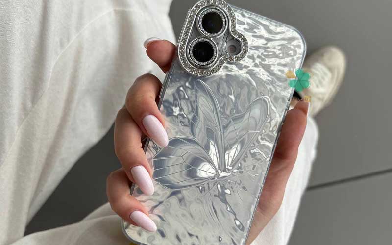 خرید قاب گوشی آیفون پروانه ای در یخ
