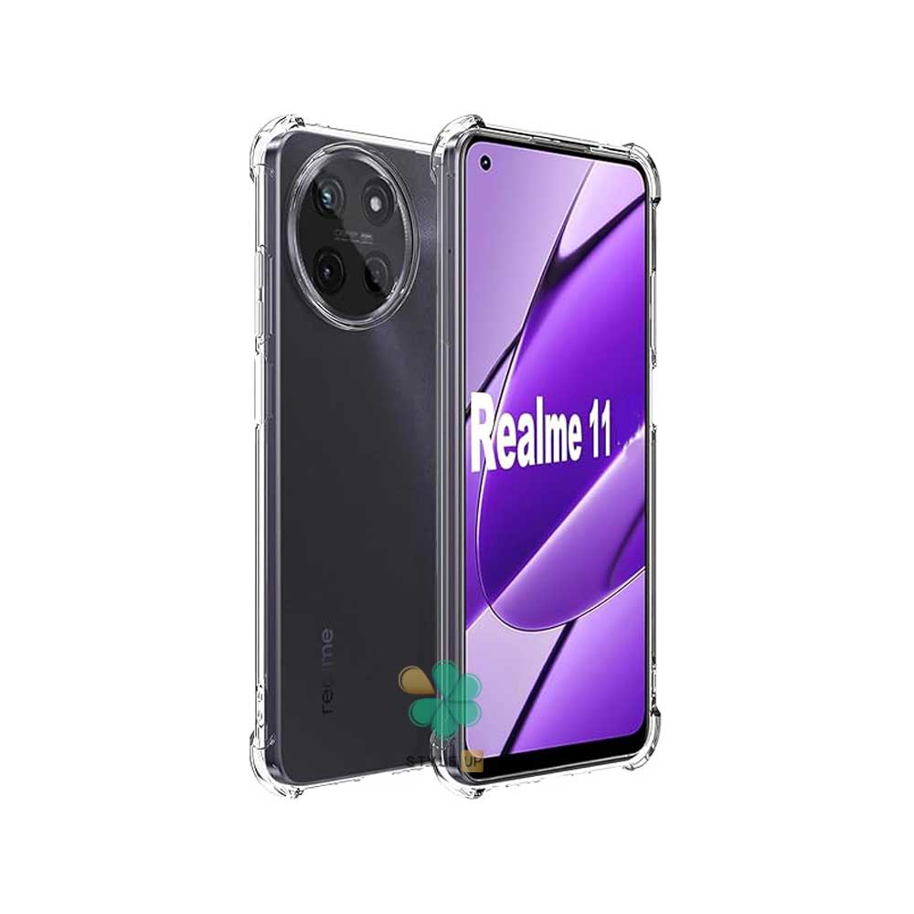 shockproof-airbag-clear-tpu-cover-case-realme-11-675189211 قیمت قاب گوشی ژله ای کپسول دار برای Realme 11 - نرم و شفاف