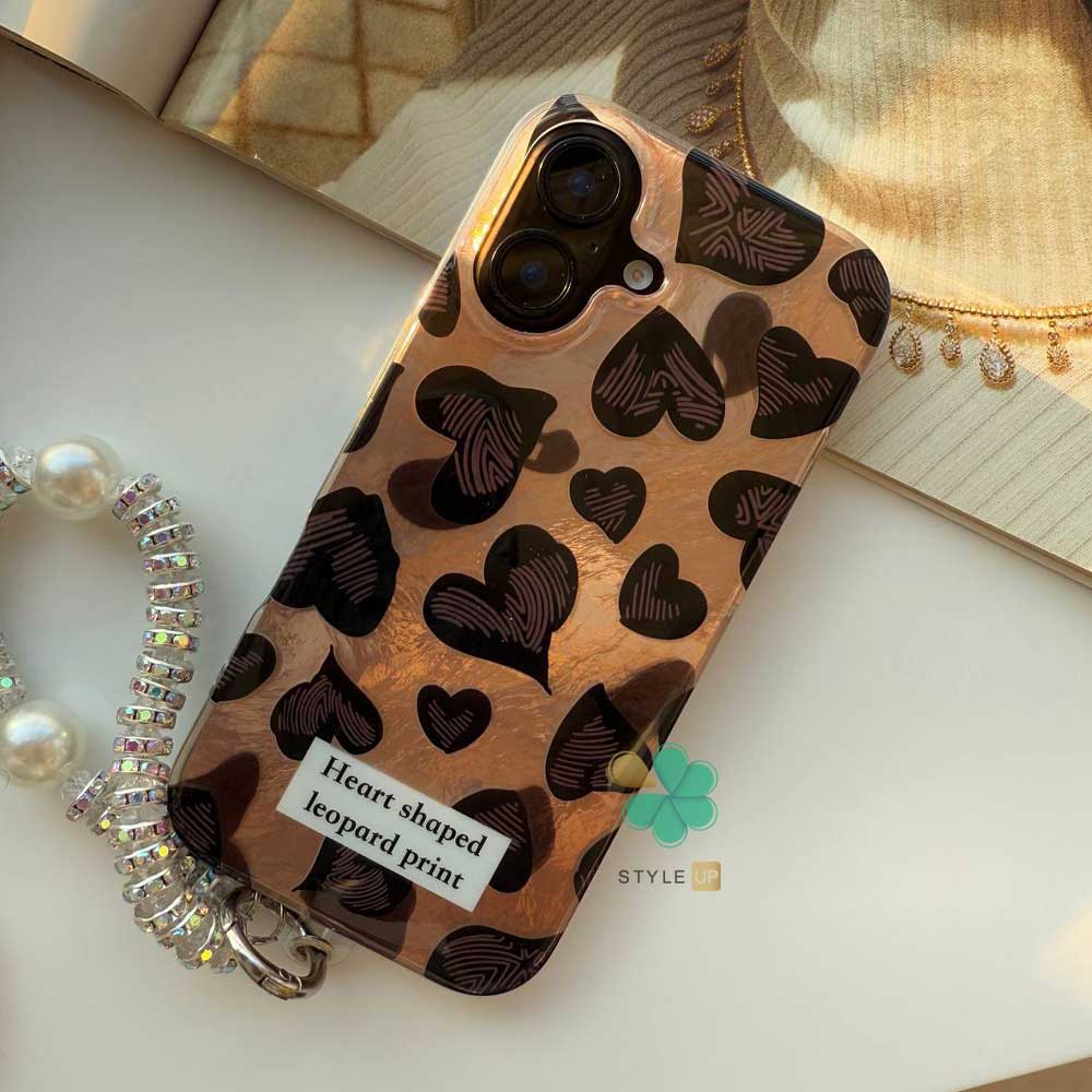 خرید قاب گوشی آیفون Heart Leopard - چربی گریز و ضدلک