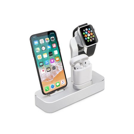 قیمت خرید استند و پایه شارژ رومیزی آیفون و اپل واچ و ایرپاد مدل COTEetCI 3 in 1