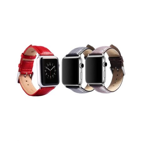 قیمت خرید بند چرمی ساعت اپل واچ Apple Watch 42/44 طرح Alligator