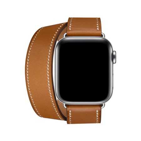 قیمت خرید بند اپل واچ 4 چرمی دو دور طرح هرمس 40mm