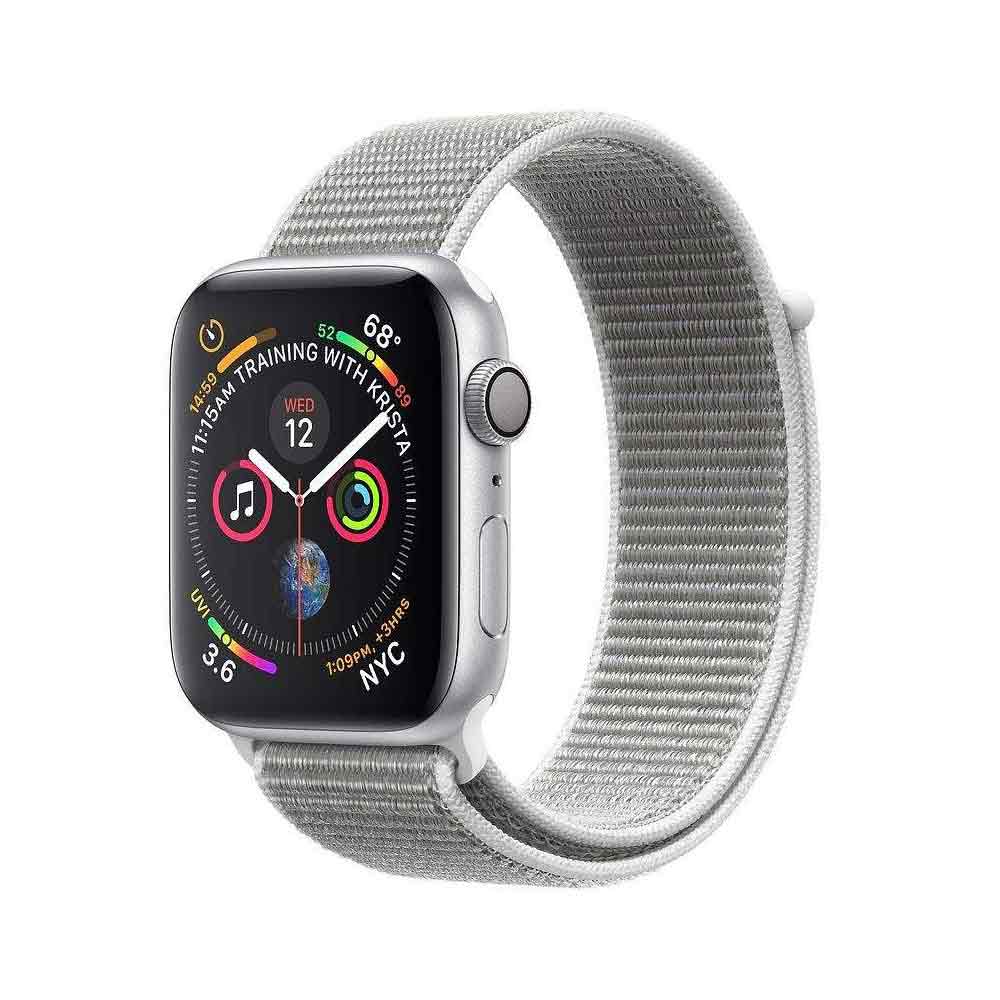 قیمت خرید ساعت هوشمند اپل واچ سری 4 لوپ نقره ای Apple Watch 44mm Silver Case Seashell Loop