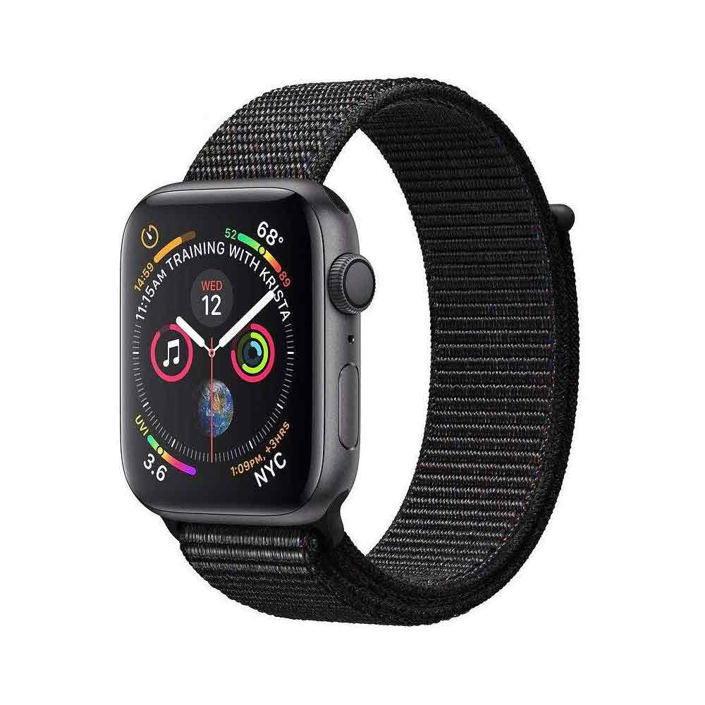 قیمت خرید ساعت هوشمند اپل واچ سری 4 لوپ مشکی Apple Watch 44mm Gray Case Black Sport Loop