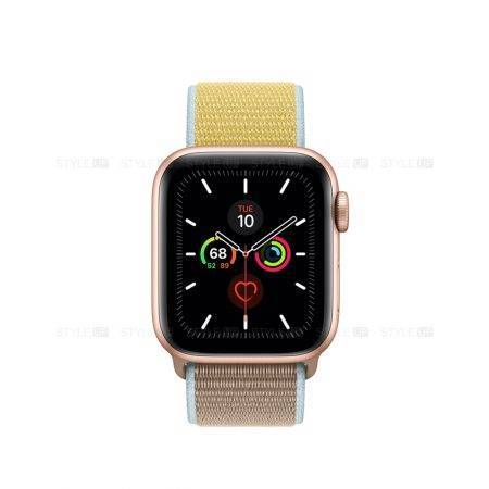 خرید ساعت اپل واچ 5 آلومینیوم بند اسپرت لوپ Apple Watch 44mm Gold
