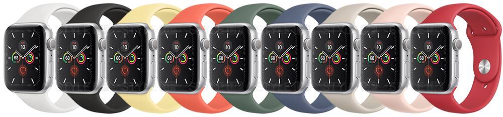 خرید ساعت اپل واچ سری 5 آلومینیوم بند اسپرت Apple Watch 40mm Silver