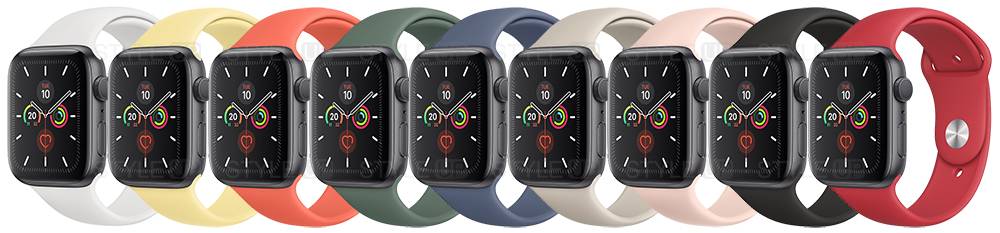 خرید ساعت اپل واچ سری 5 آلومینیوم بند اسپرت Apple Watch 40mm Space Grey