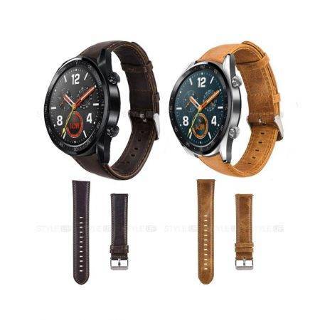 خرید بند ساعت هواوی واچ Huawei Watch GT مدل چرمی Genuine