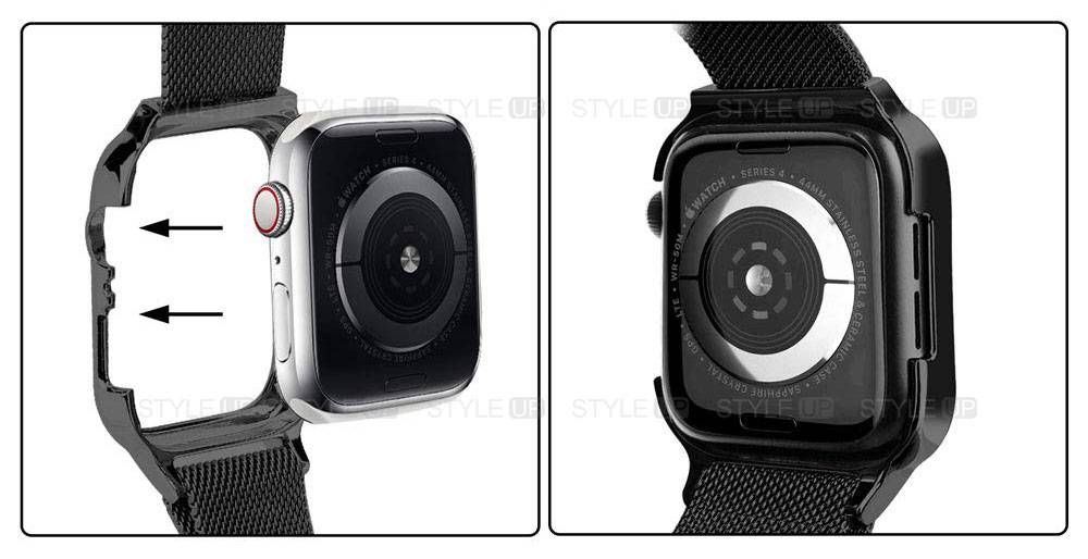 خرید بند قاب دار اپل واچ 4 مدل Apple Watch 40mm Steel Milanese