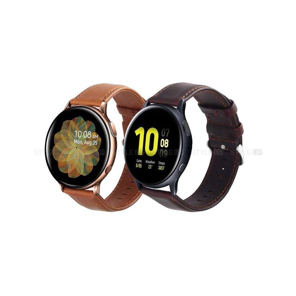 خرید بند ساعت سامسونگ Galaxy Watch Active 2 چرمی Genuine Leather 