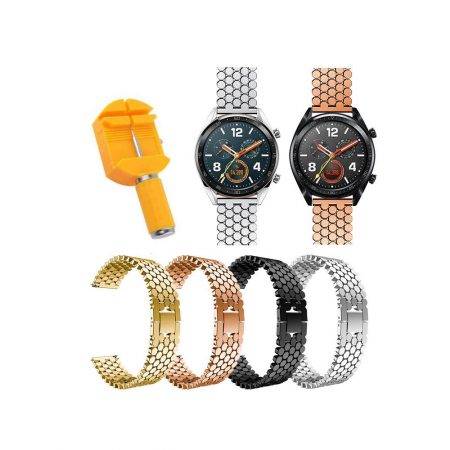 خرید بند استیل ساعت هوشمند هواوی Huawei Watch GT طرح کندویی