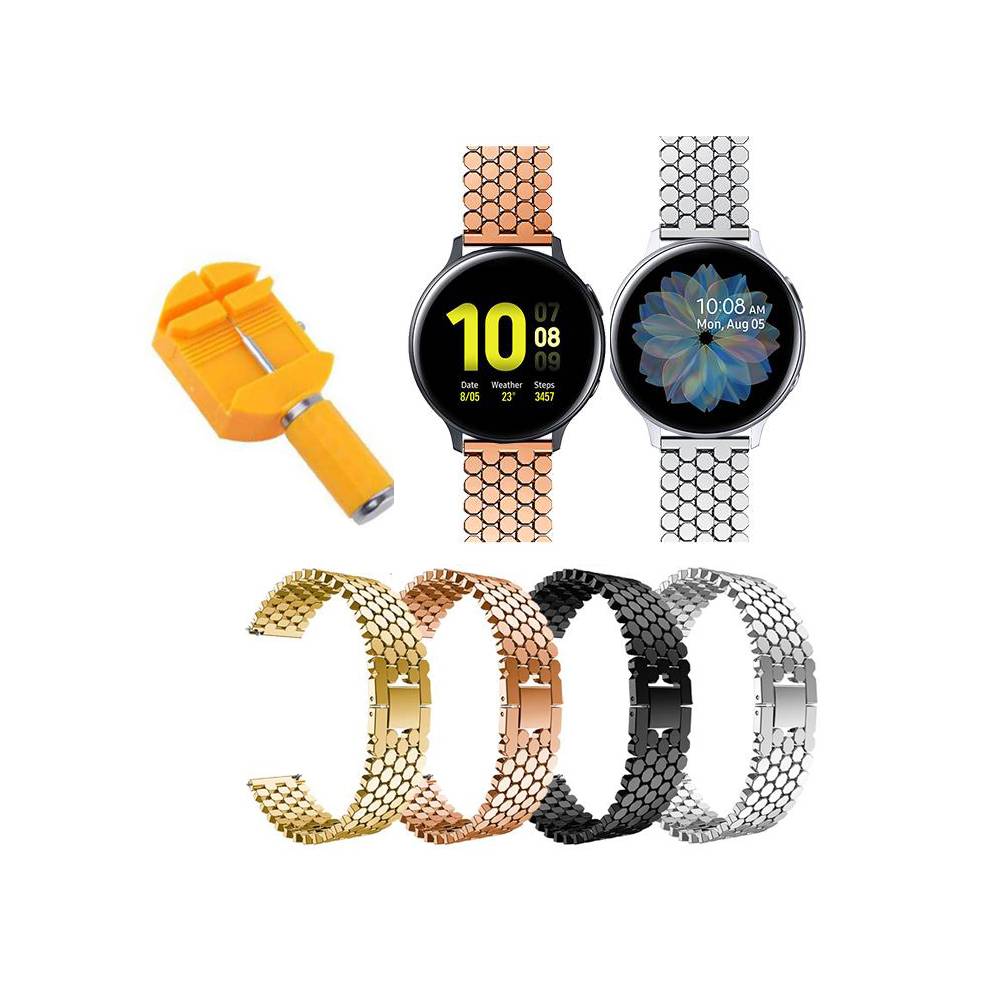 خرید بند استیل ساعت هوشمند سامسونگ Galaxy Watch Active طرح کندویی