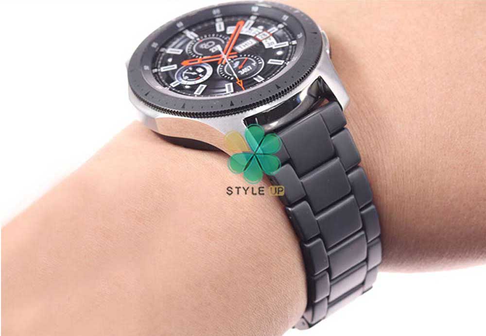 عکس بند فلزی ساعت سامسونگ Galaxy Watch 46mm مدل 3Bead Carbon