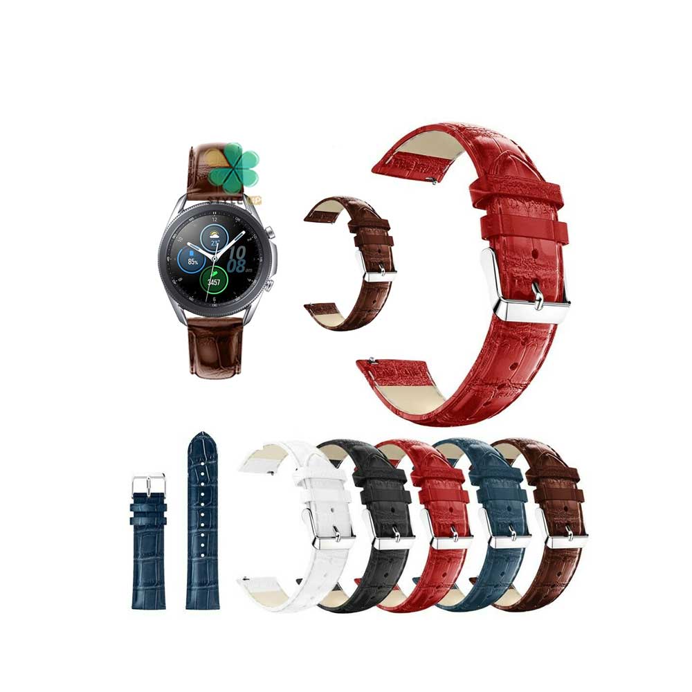 خرید بند چرمی ساعت سامسونگ Galaxy Watch 3 45mm طرح Alligator 