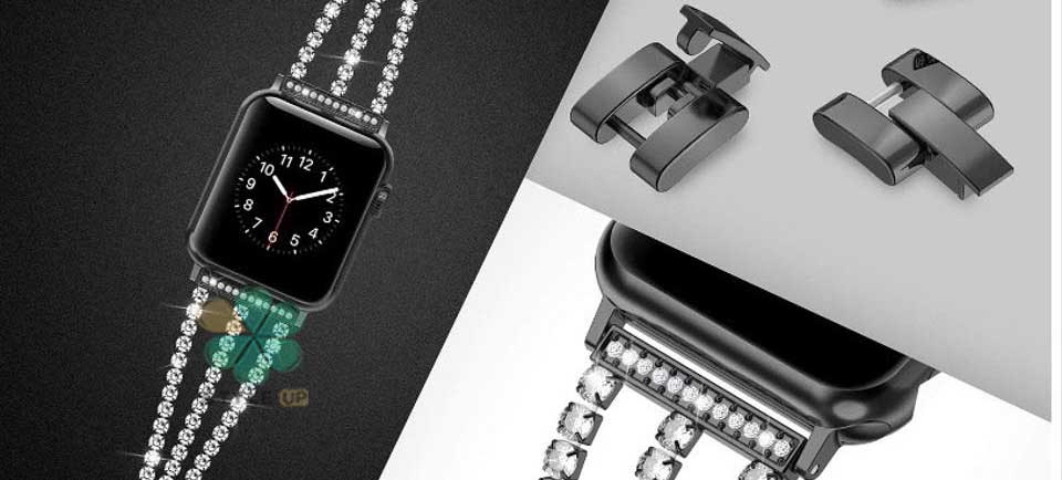 خرید بند استیل ساعت اپل واچ Apple Watch 38/40mm مدل زنجیری نگین دار