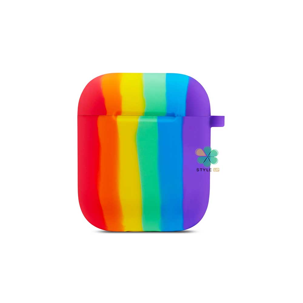 خرید کاور سیلیکونی هندزفری اپل ایرپاد Apple Airpods مدل رنگین کمان