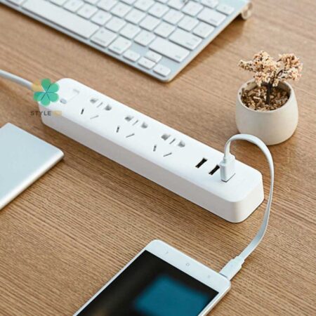 عکس سه راهی برق شیائومی مدل Xiaomi 3 Port 3 USB