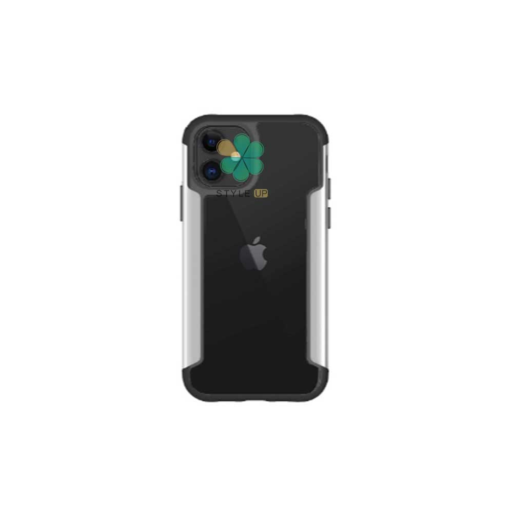 حرید قاب HUANMIN گوشی ایفون Apple iPhone 12 Mini مدل شفاف دور فلزی