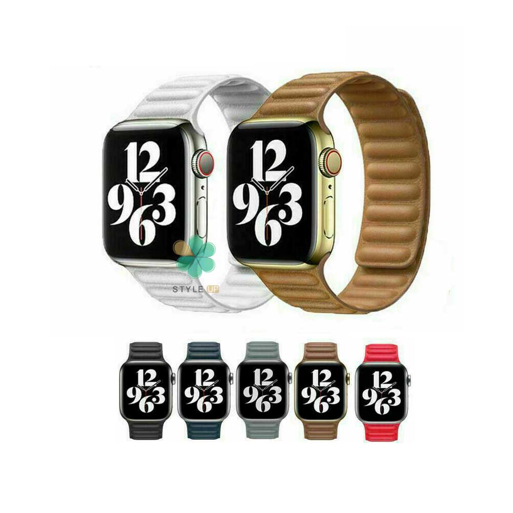 خرید بند ساعت هوشمند اپل واچ Apple Watch 42/44mm مدل Leather Link