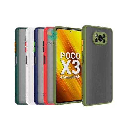 خرید قاب گوشی شیائومی Xiaomi Poco X3 مدل پشت مات محافظ لنزدار