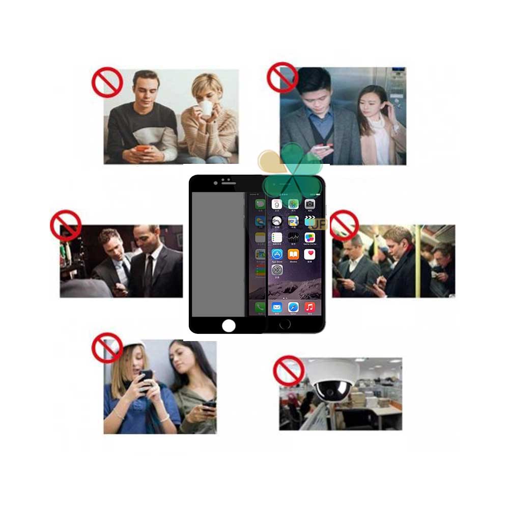 خرید گلس حریم خصوصی ضد اثر انگشت گوشی ایفون iPhone 7 Plus / 8 Plus