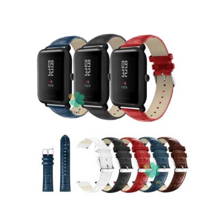 خرید بند چرمی ساعت شیائومی Xiaomi Amazfit Bip S طرح Alligator