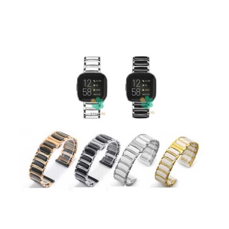 خرید بند ساعت فیت بیت ورسا Fitbit Versa مدل سرامیکی Monowear