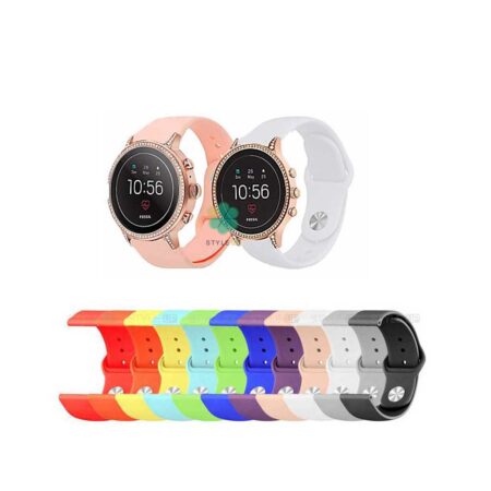 خرید بند سیلیکونی ساعت فسیل Fossil Q Explorist Gen 3 مدل دکمه ای