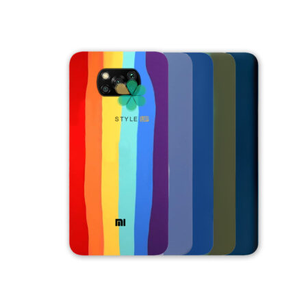 خرید قاب سیلیکونی گوشی شیائومی Xiaomi Poco X3 Pro مدل رنگین کمان
