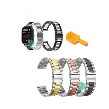 خرید بند ساعت شیائومی Xiaomi Amazfit GTS مدل استیل دو رنگ