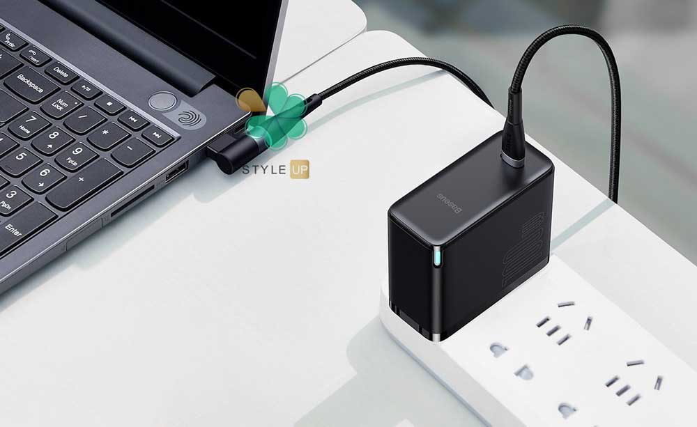 خرید کابل شارژ مغناطیسی مربعی لپ تاپ لنوو Baseus Zinc Type C to DC CATXC-U01