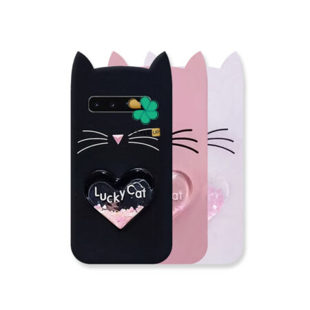 خرید کاور آکواریومی گوشی سامسونگ Galaxy S10 طرح Lucky Cat
