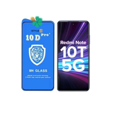 خرید گلس تمام صفحه گوشی شیائومی Xiaomi Redmi Note 10T 5G مدل 10D Pro