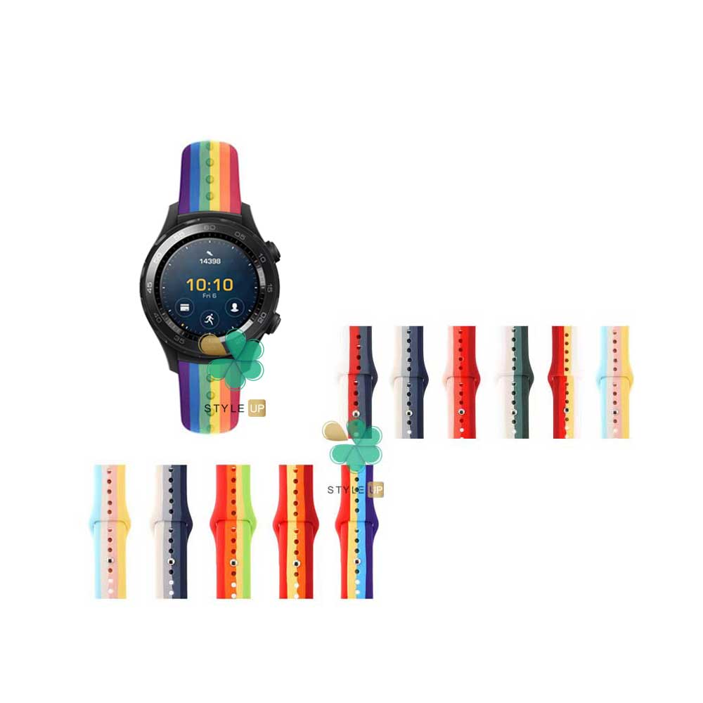 قیمت بند سیلیکونی ساعت هواوی واچ Huawei Watch 2 Sport مدل رنگین کمان