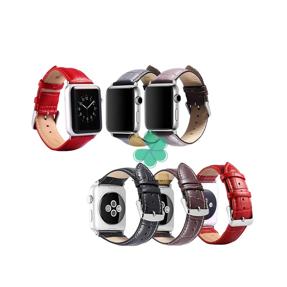 خرید بند چرمی ساعت اپل واچ Apple Watch 41mm طرح Alligator