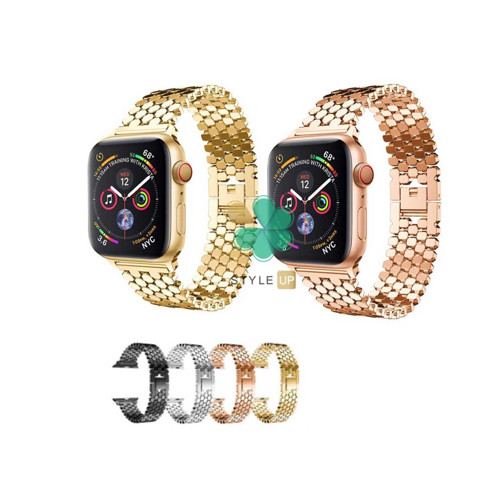 خرید بند استیل ساعت اپل واچ Apple Watch 45/49mm طرح کندویی