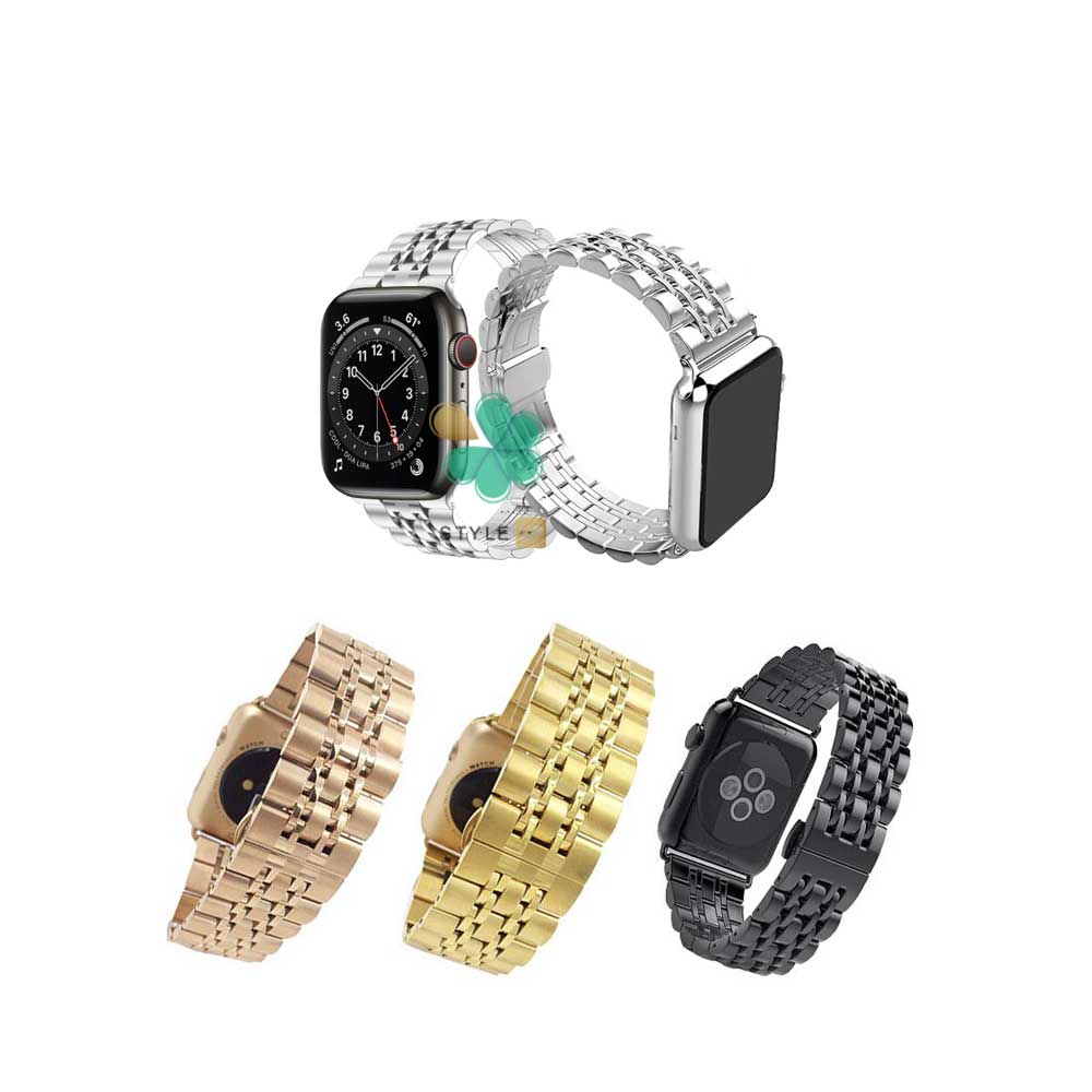 خرید بند ساعت هوشمند اپل واچ Apple Watch 45/49mm استیل رولکسی