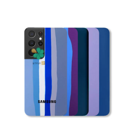 خرید قاب سیلیکونی گوشی سامسونگ Galaxy S21 Ultra مدل رنگین کمان