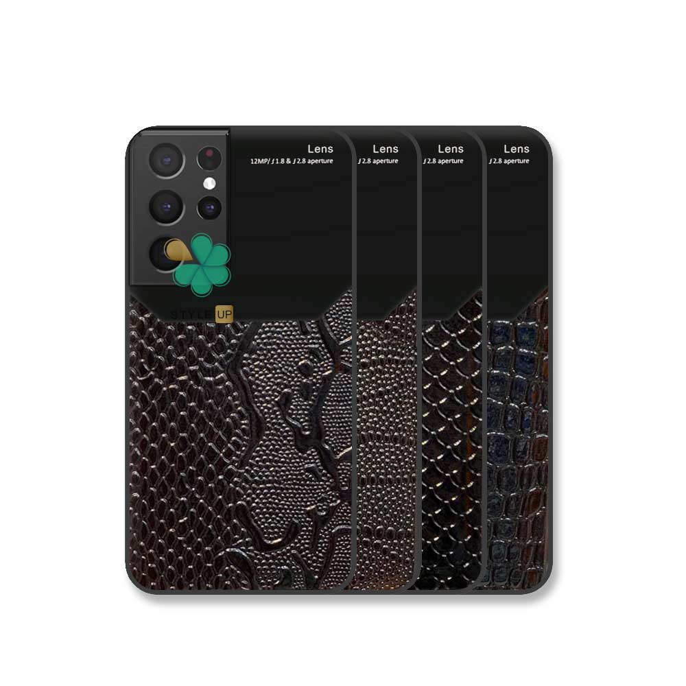 خرید قاب پشت گلس چرمی گوشی سامسونگ Samsung S21 Ultra مدل مونت بلنک