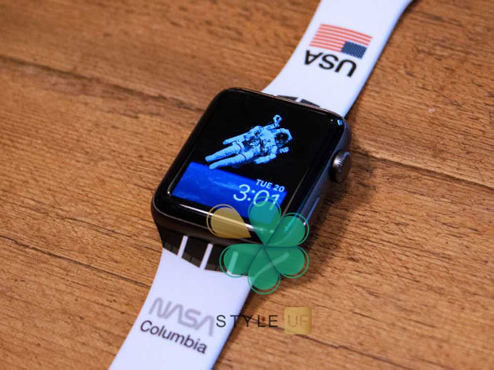 خرید بند سیلیکونی ساعت اپل واچ Apple Watch 7 45mm مدل Nasa