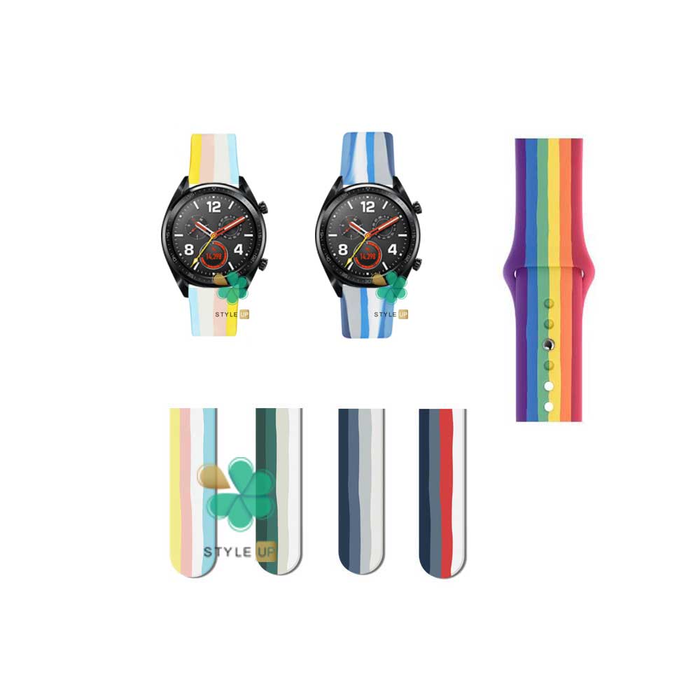 قیمت بند سیلیکونی ساعت هواوی واچ Huawei Watch GT مدل رنگین کمان