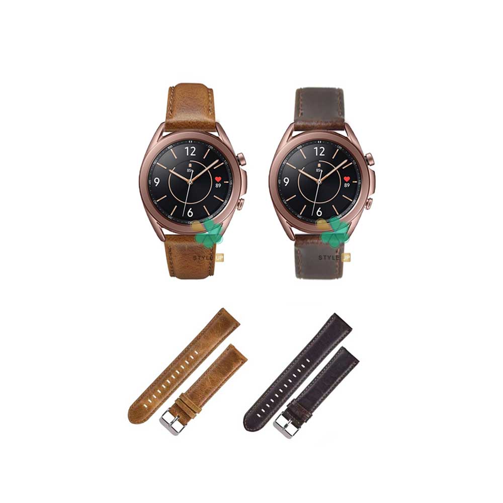قیمت بند چرمی ساعت سامسونگ Galaxy Watch 3 41mm مدل Genuine Leather 