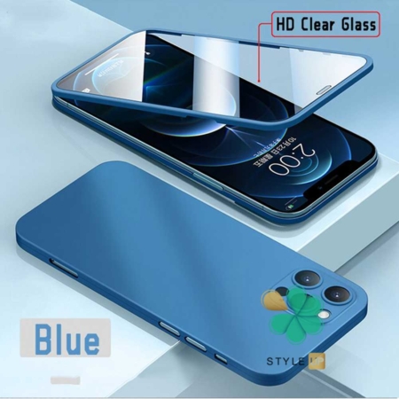 خرید قاب و گلس 360 درجه گوشی اپل آیفون Apple iPhone 13 Pro Max رنگ آبی