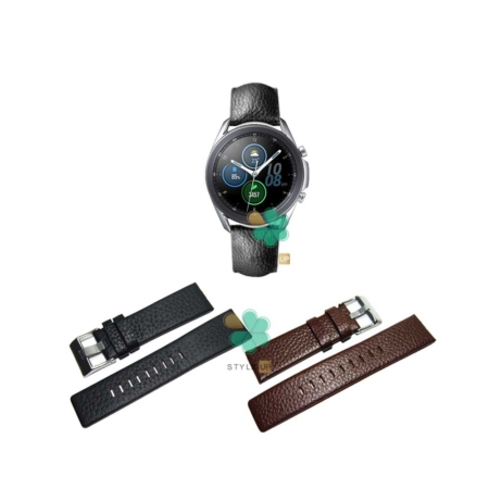 قیمت بند چرمی ساعت سامسونگ Samsung Galaxy Watch 3 45mm طرح LITCHI