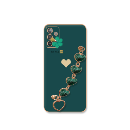 خرید قاب الکتروپلیتینگ گوشی سامسونگ Samsung Galaxy A52 4G طرح قلب رنگ سبز