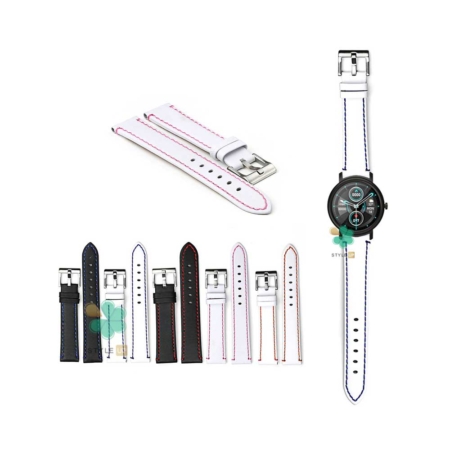 قیمت بند چرم ساعت شیائومی Xiaomi MiBro Air Watch مدل دوخت رنگی