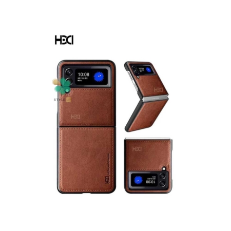 خرید کیف گوشی سامسونگ Samsung Galaxy Z Flip3 5G مدل HDD رنگ قهوه ای