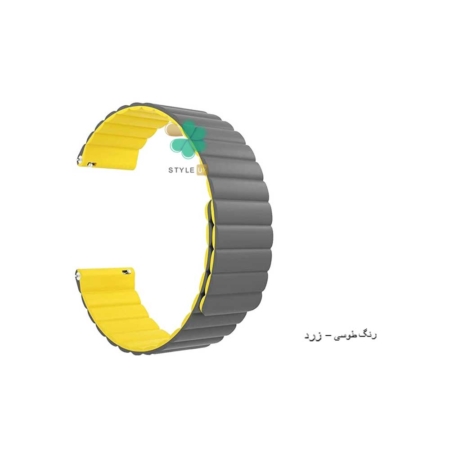 خرید بند ساعت ریلمی واچ Realme Watch S مدل Leather Link رنگ طوسی زرد